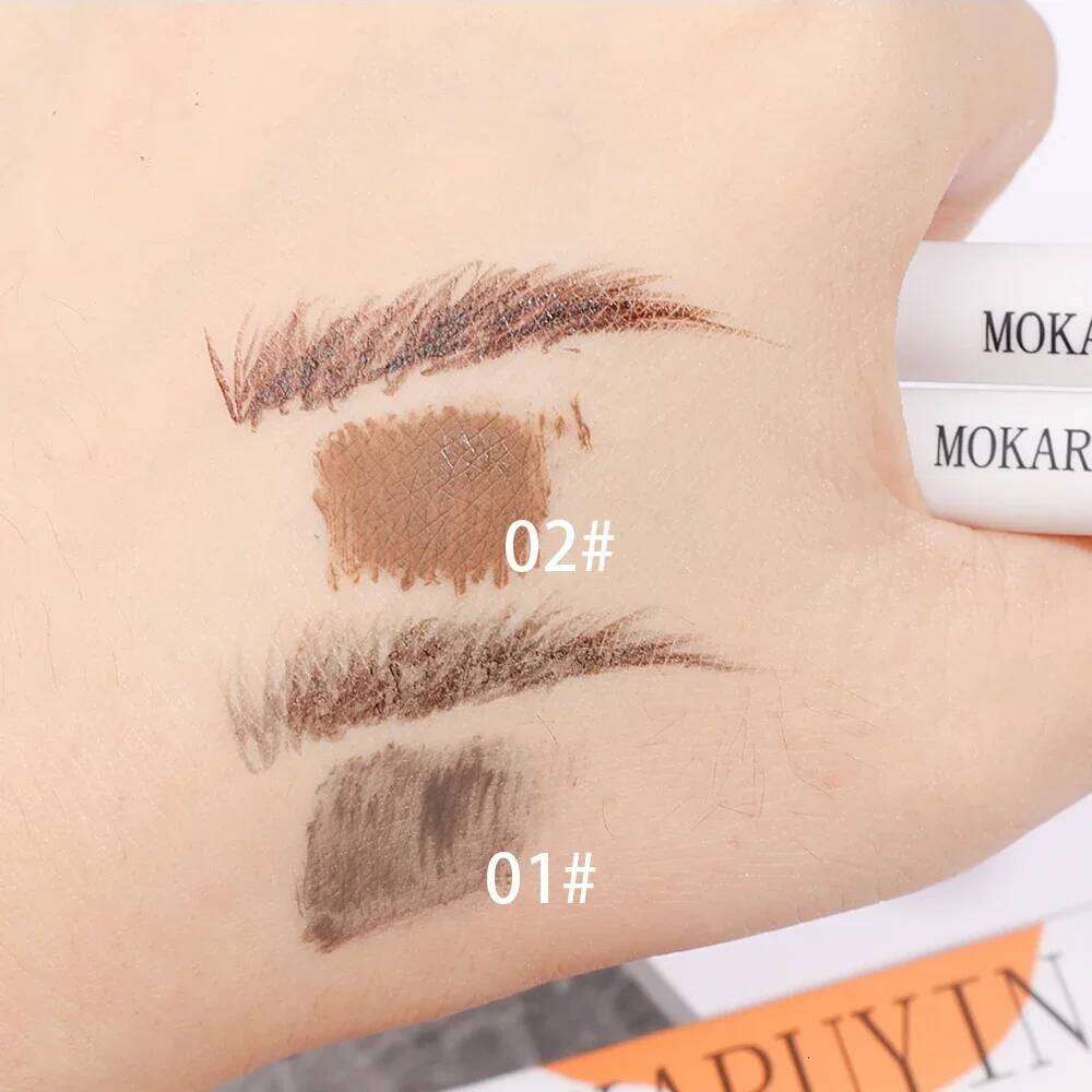 2 in1 Double-headed Liquid Eyebrow Pencil Long Lasting Easy To Color Dye Brow Cream Waterproof Lying Silkworm Eyeliner Cosmetics X250