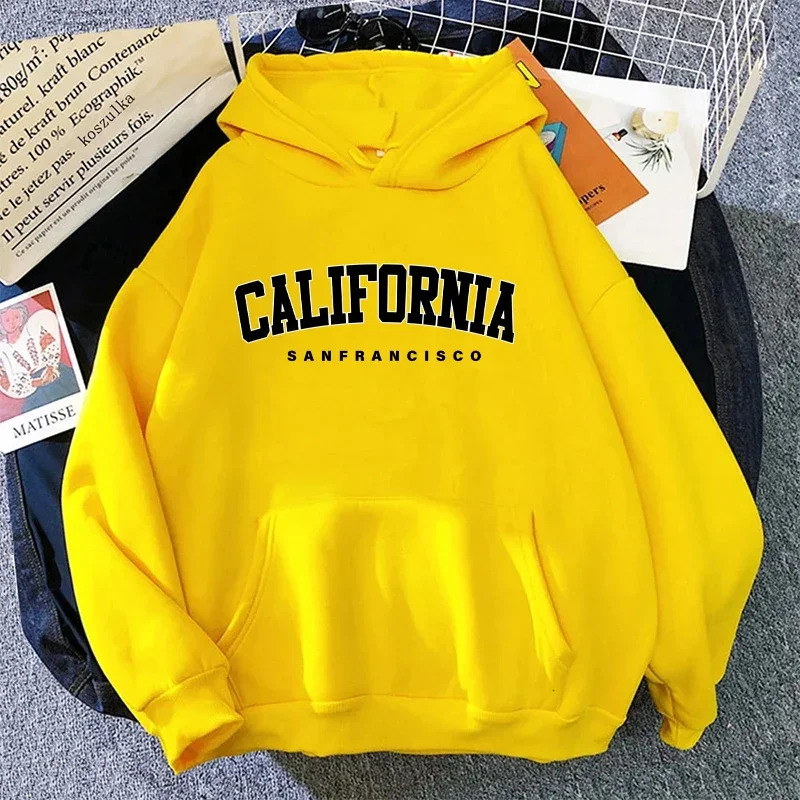 California Fashion Sweatshirts for Woman All Season Daily Casual Sporty Hooded Long Sleeve Pullover Home Outdoor Comfort Hoodies 250725