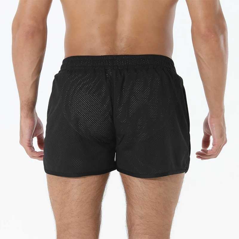Men s Athletic Shorts with Pockets Quick Dry Gym Shorts for Running Workout Elastic Waistband Jogger Shorts in Contrast W250724