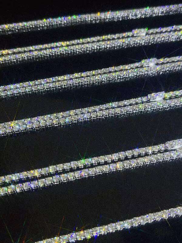 Top-quality jewelry necklace10k/14k/Gold 3mm 4mm 5mm Fashion Jewelry Necklace DEF VVS Moissanite Tennis Chain