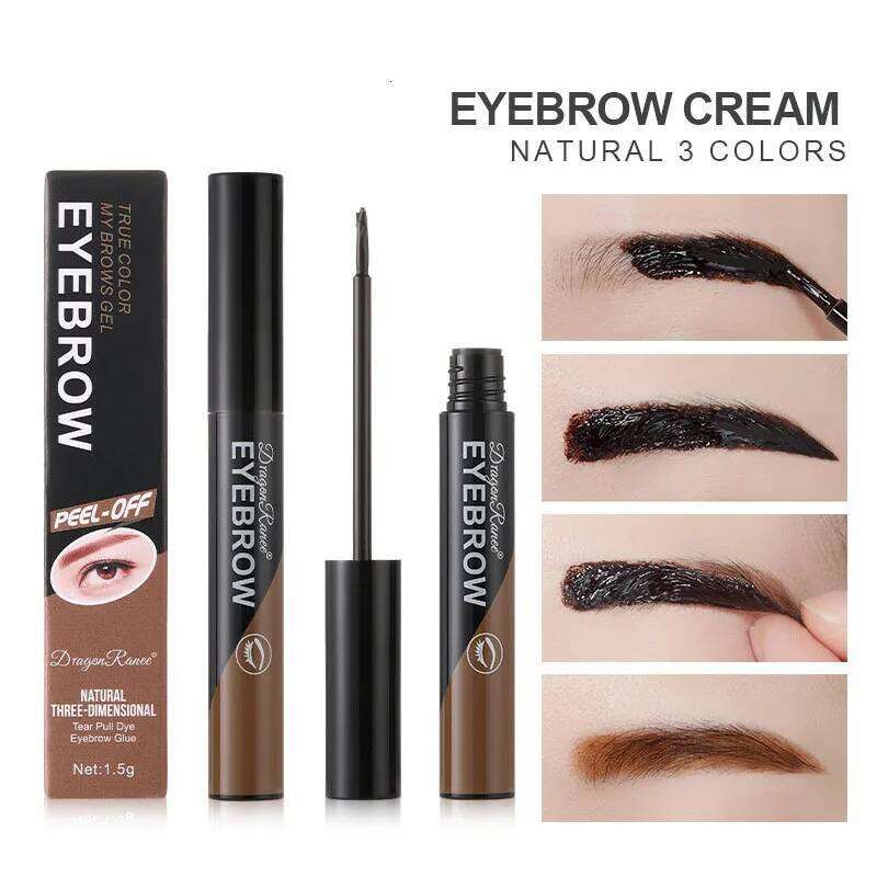 Peel-off Waterproof Tint Eyebrow Makeup Long Lasting Eye Brow Enhancers Liquid Gel Tear Wear Easy Natural Brown Gray Tattoo X250725