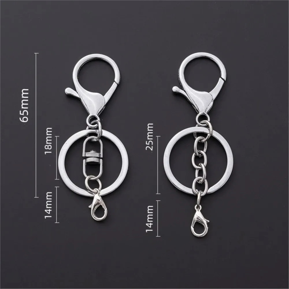 5Pcs Metal Swivel Lanyard Snap Hook Lobster Clasps Lanyard Keyrings Keychain For DIY Jewelry Making Supplies Findings Accessorie 250723