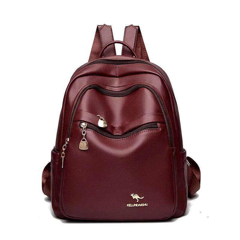 Ladies Casual Designer High Quality Leather Women Shoulder Bag School Bags Large Capacity Backpacks Daily Use