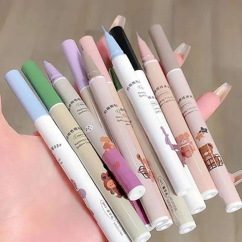 New Ultra-fine Liquid Eyeliner ple Blue Eye Shadow Pencil Korean Makeup for Women Quick Dry Smooth Lying Silkworm Eyelash Pen X250725