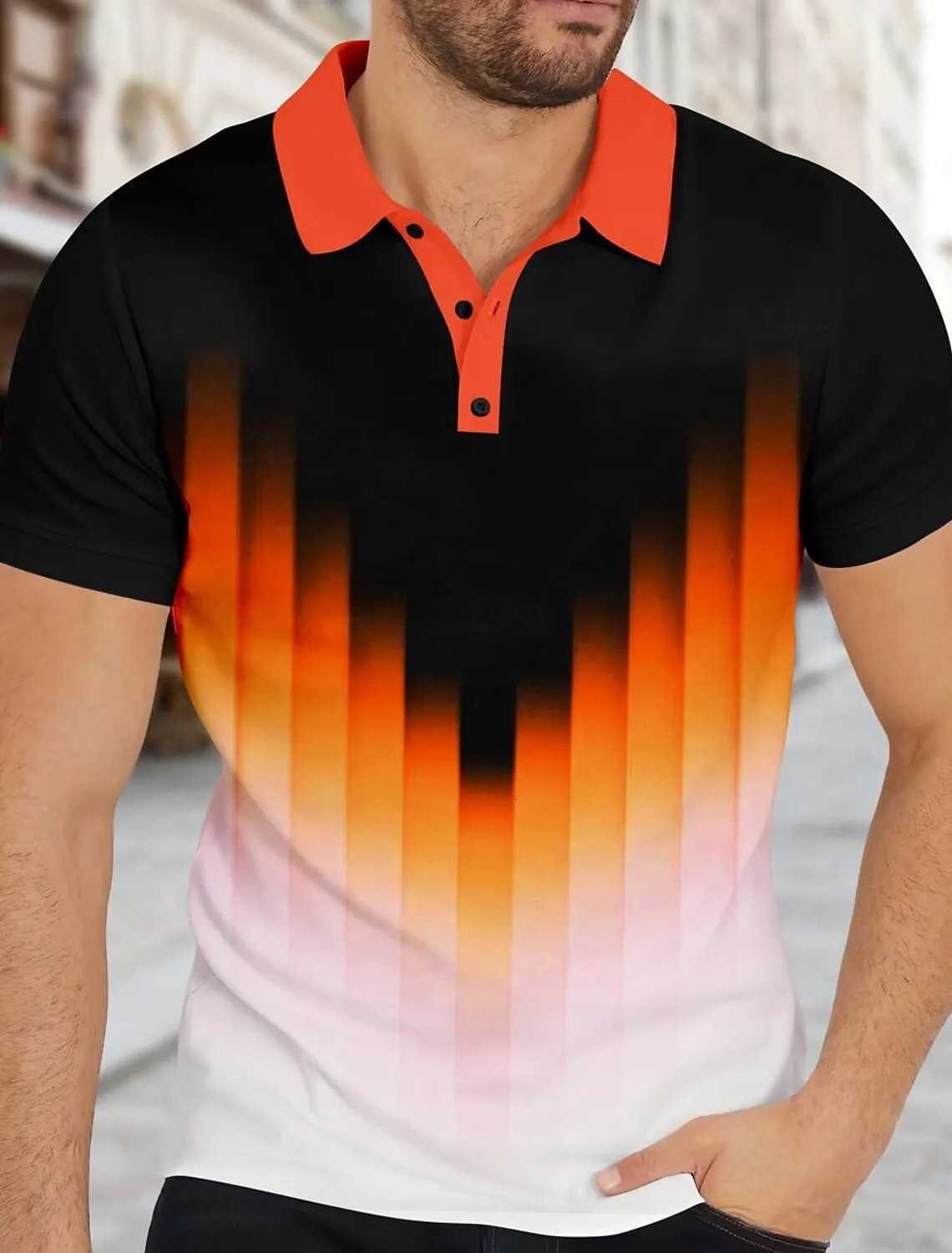 Mens Polo Shirts Golf Shirt Short Sleeve Polo Shirts Collared Shirts Casual Vacation Wear Formal Wear Festival Wear Buttons XJ250725