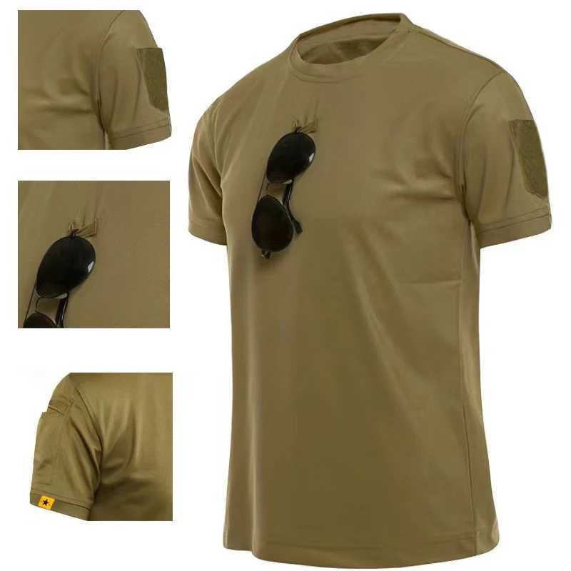 Mens Summer Quick Dry T-shirt Camping Hiking Trekking fishing Breathable Pullover Climbing Tees Casual Cargo Trainning Shirts Y250724