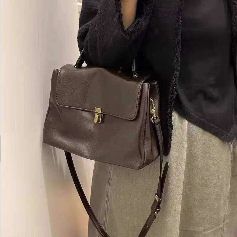 Women's Bags Designer Vintae Messener Bas For Women Desiner Handbas And Purses New In PU Oil Wax Leather Lock Top Handle Shoulder