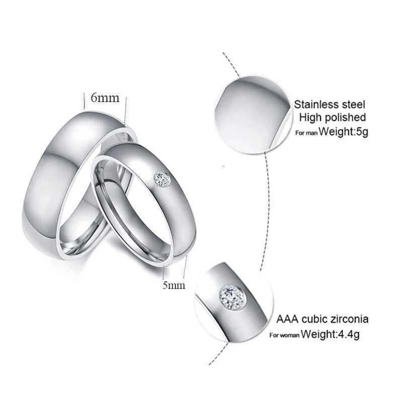 Vnox Basic Wedding Ring Customized Name Date Love Information Promise Alliance Anniversary Personalized Gift for Women W250417