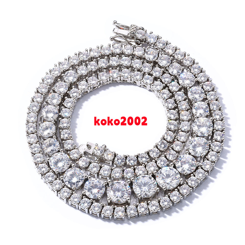 925 Sterling Silver Moissanite Tennis Cuba Chain Necklace Stylish Hop Style Elegant Bracelet Companion