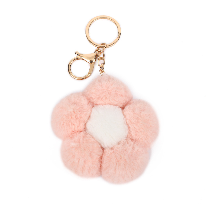 Charming Blossom Padded Trinket - Stylish Hanging Ornament for Keys and Handbags