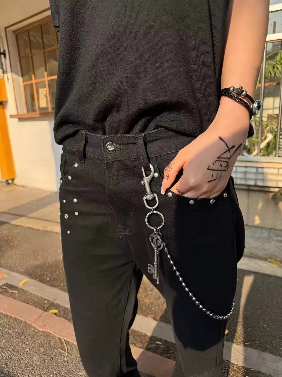 Original Alloy Ball Bead Punk Style Trouser Chain Mens and Womens Trendy Wear Key Chain Waist Accessories 250722