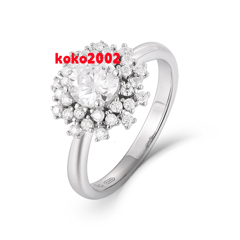 Luxury Jewelry Women Wedding Moissanite Rings Vintage Exquisite Flower Design Customizable Ring Wholesale Manufacturer