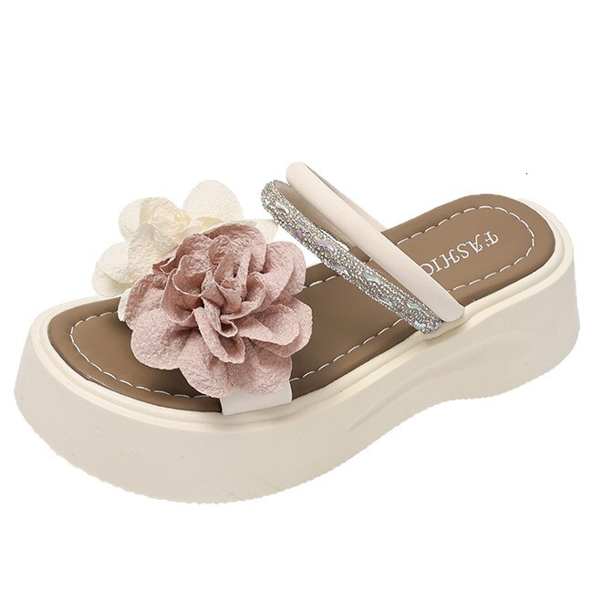 Ddmysports Platform Flower For Women Summer New Outdoor Dress Fairy Style Non Slip Beach Sandals Outdoor Shoes