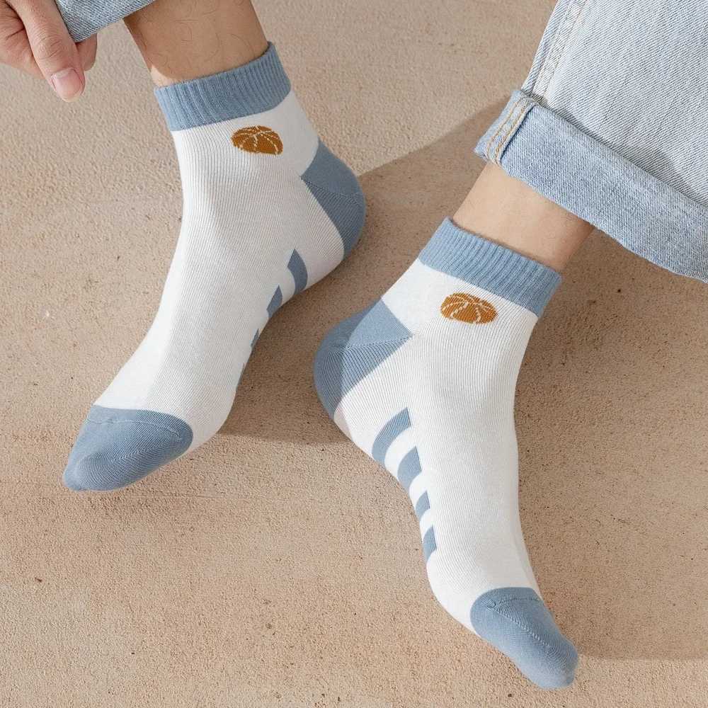 6 Pairs Striped Sports Socks Men Fashion Low Cut Ankle Socks Boys High Quality Short Socks X250725
