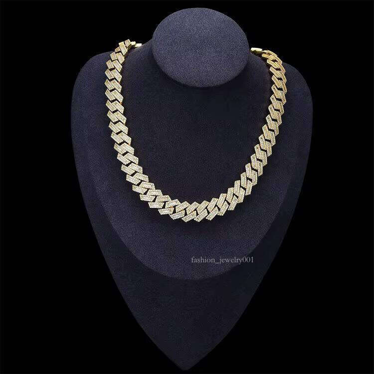 12mm Silica Sier Hip Hop Vvs Long Baguette Cuban Chain