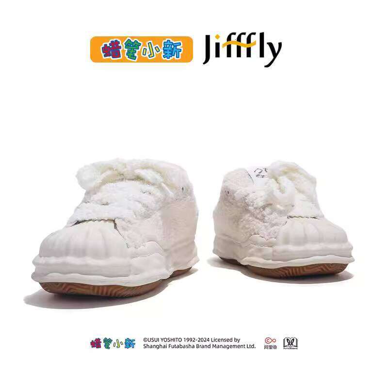 Crayon Shin-chan Collaboration Jifffly Shell Toe Women's Winter Little Style Dissoing Shoes White Sneakers for Women