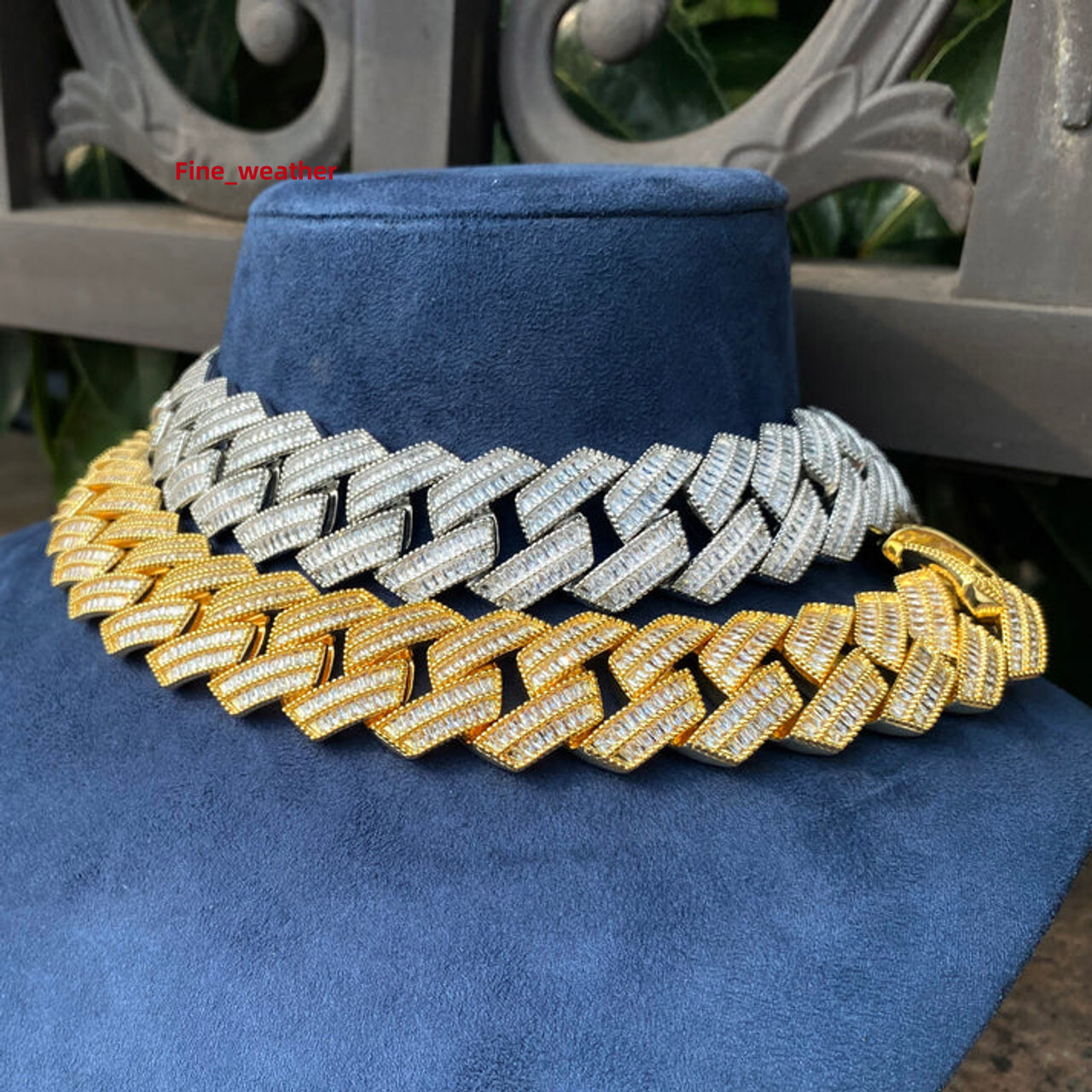 New Arrival Luxury Mens Custom 30mm VVS Moissanite Miami Cuban Link Hip Hop Chain Necklace