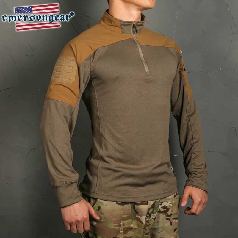 Emersongear Mens Training Shirt Quick Dry Stretched Long Sleeves Outdoor Adventure Tshirt Hunting Cycling Hiking Tops Y250724