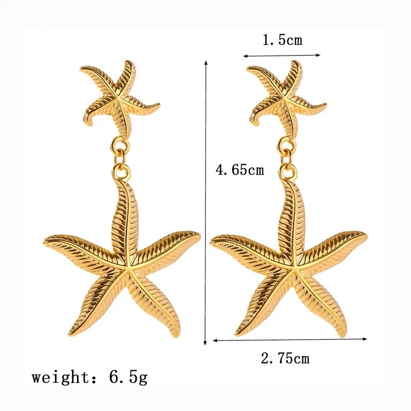 European And American Creative n Stars Earrings Simple Fashion Suitable For Womens Daily Collocation 250715