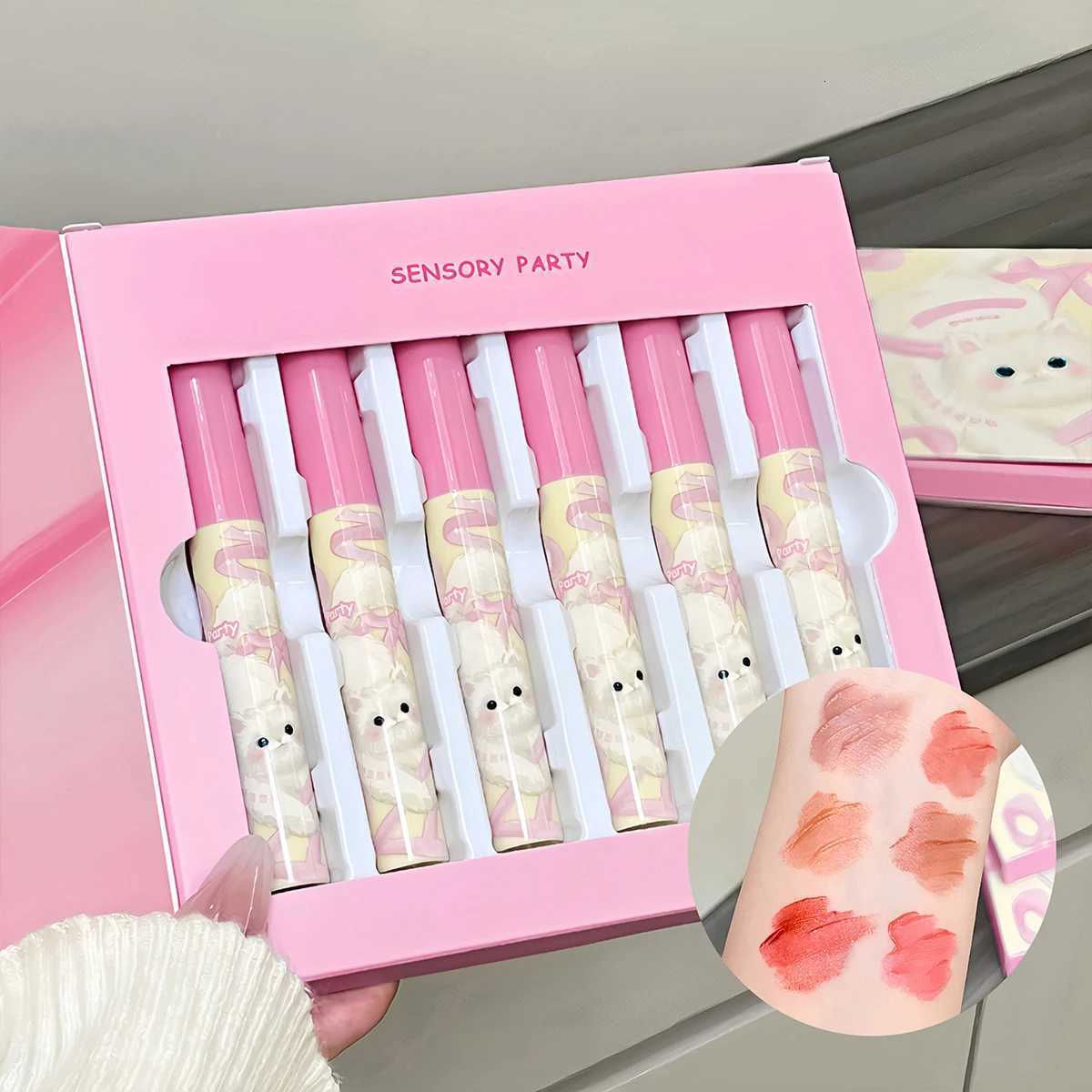 6PCS moisturizing lip glaze set long-lasting waterproof lipstick create charming and plump lipsXJ250724