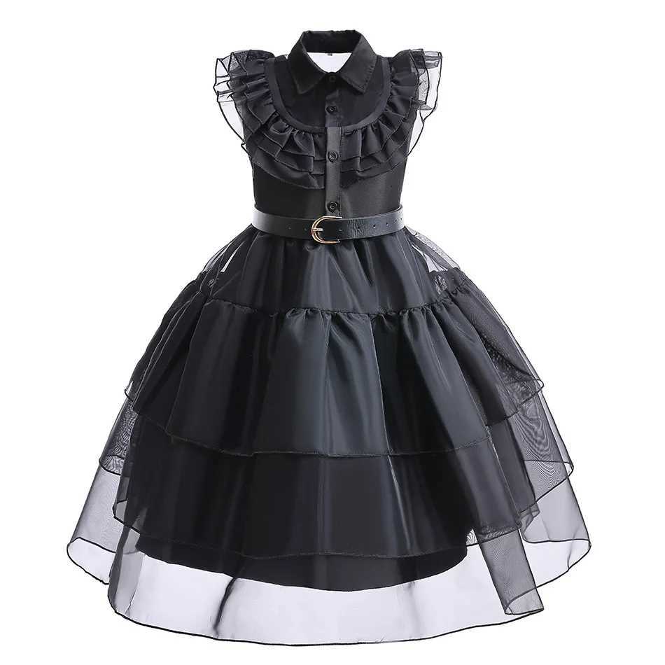 2025 Halloween Girls Cosplay Address Hot Black Dress for Girl Autumn Casual Cute Costume Carnival Easter Par Dress Z250725