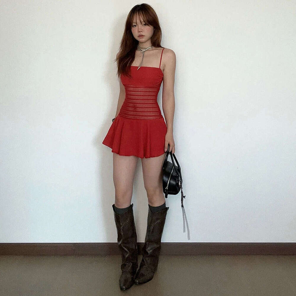 2025 Summer Sexy Hot Girl Tube Top Solid Color Slim Fit Elegant Versatile Strapless Dress for Women 354