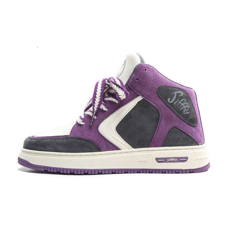 Jifffly National Trend Mid-High Top Sports Casual Sneakers Height Increasing Couple Shoes Men's Loafers