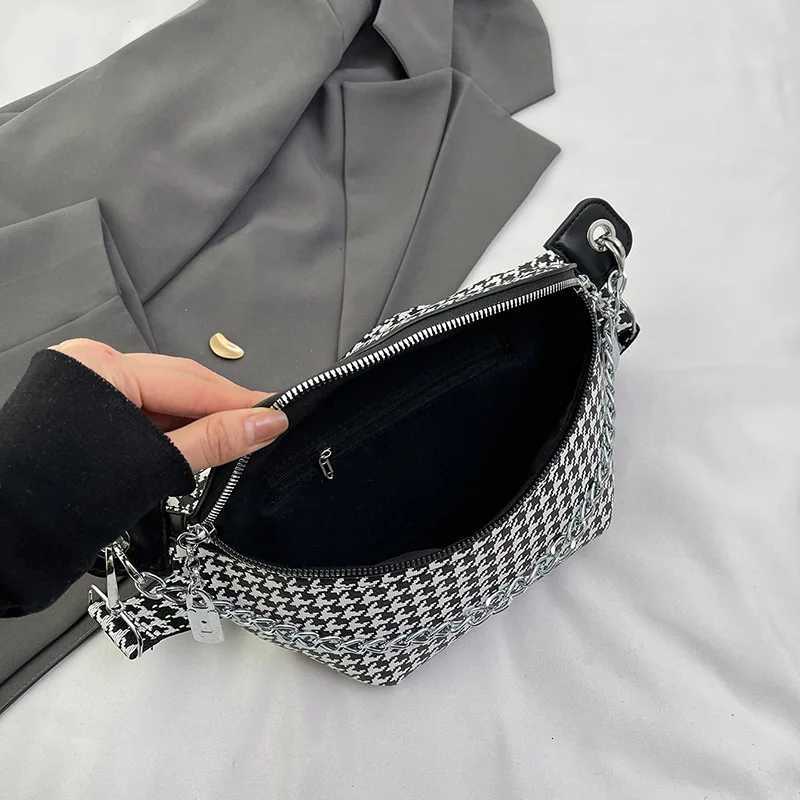 houndstooth CH Bag Fi Chain Waist Bag For Women CH Bags Quality PU Leather Fanny Pack Designer Shoulder Crossbody Bag Y250724