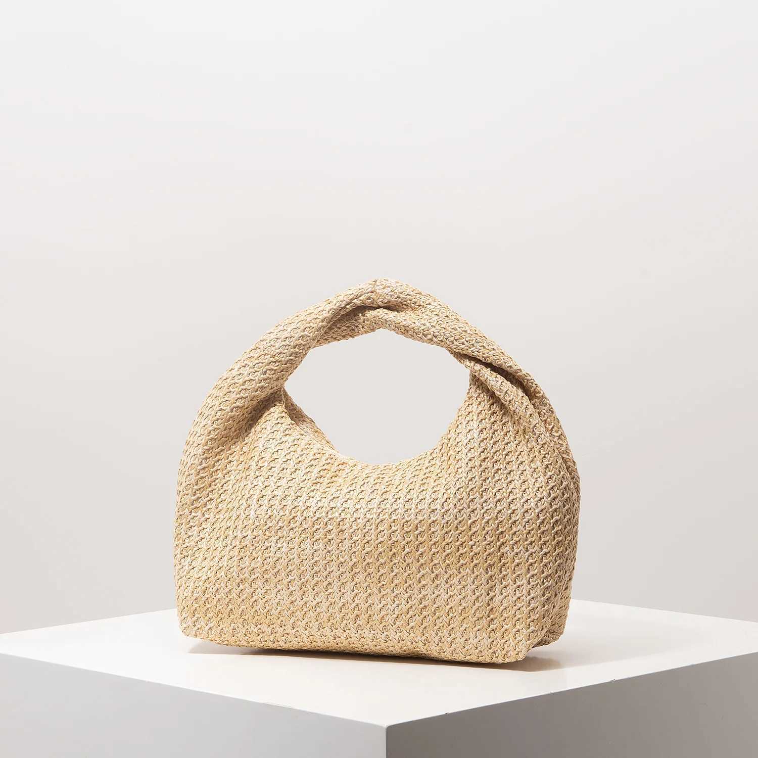 100% Pleated Str Bag Boho Beach Bags For Women Premium Style Tote Bags For Ladies Holiday Outfits Travel Must Haves Y250725