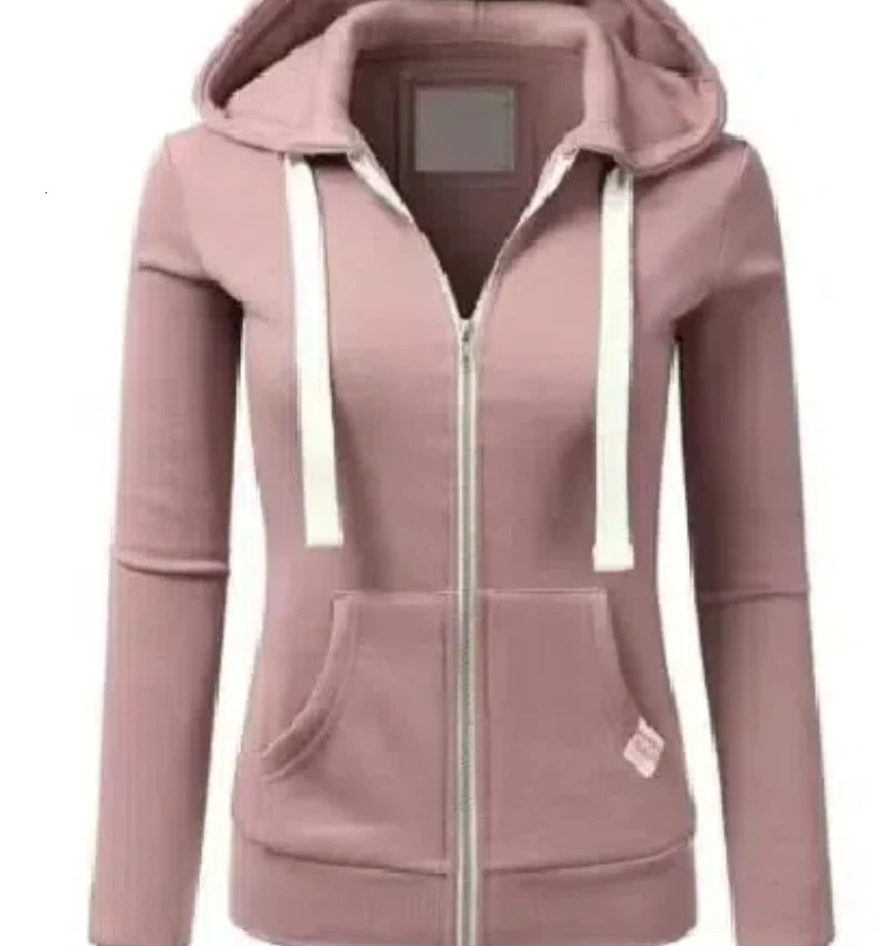 Monochrome hooded sweaters long sleeve top drawstring pockets zippered loose black Korean fashion autumn 250725