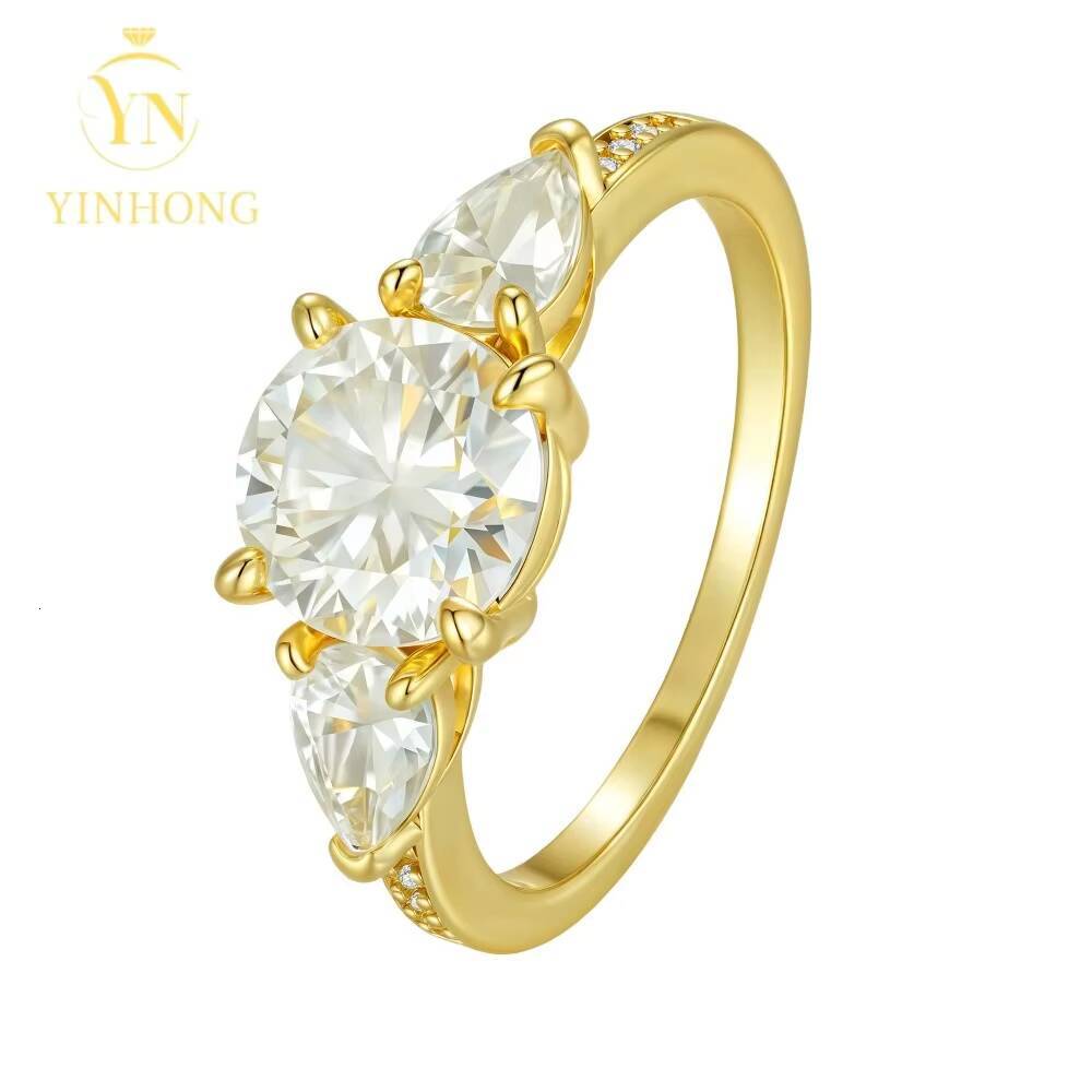 18k White Gold Engagement Moissanite Ring 925 Sterling Silver Big Diamond Oval Zircon Eternity Ring