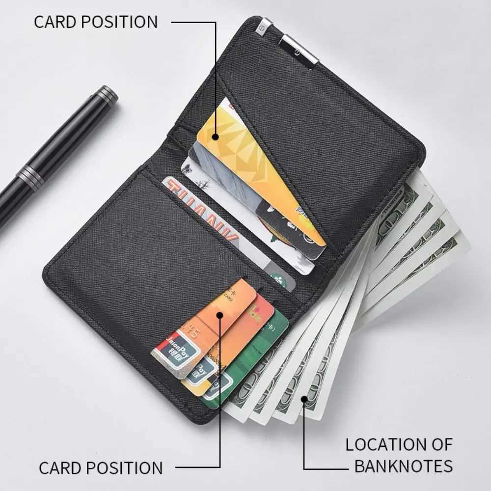 New PU Leather Mens Wallet Orange Black Grey White Two-Fold Multiple Pockets Ultra Thin Coin Purse Men Women Z250725