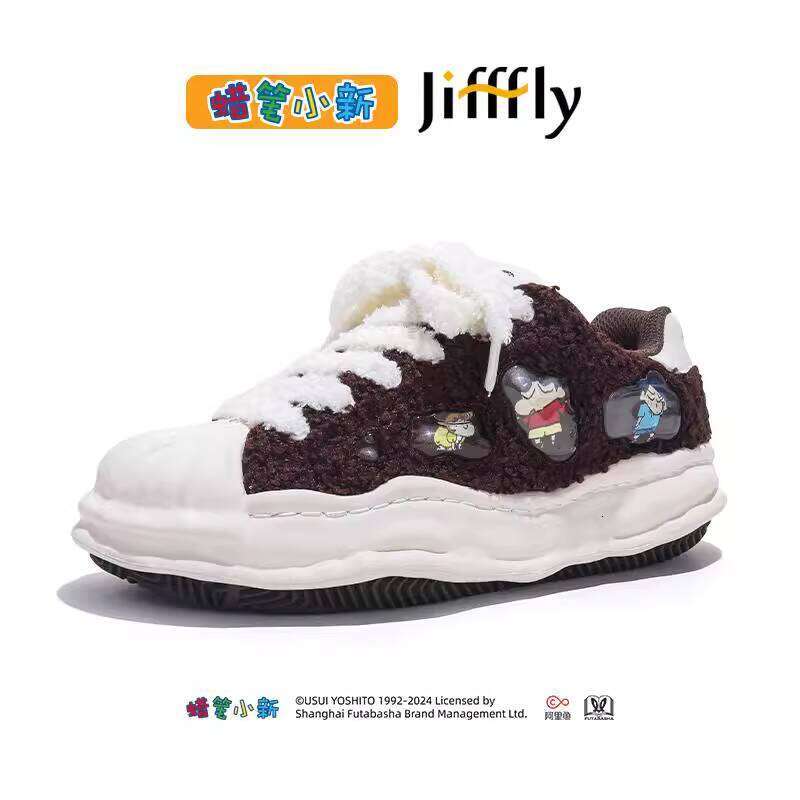 Crayon Shin-chan Collaboration Jifffly Shell Toe Women's Winter Little Style Dissoing Shoes White Sneakers for Women