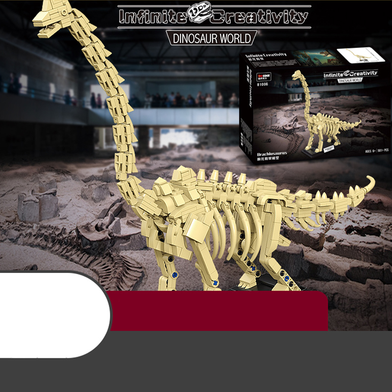 Brachiosaurus Dinosaur Skeleton fossil Building blocks 81006