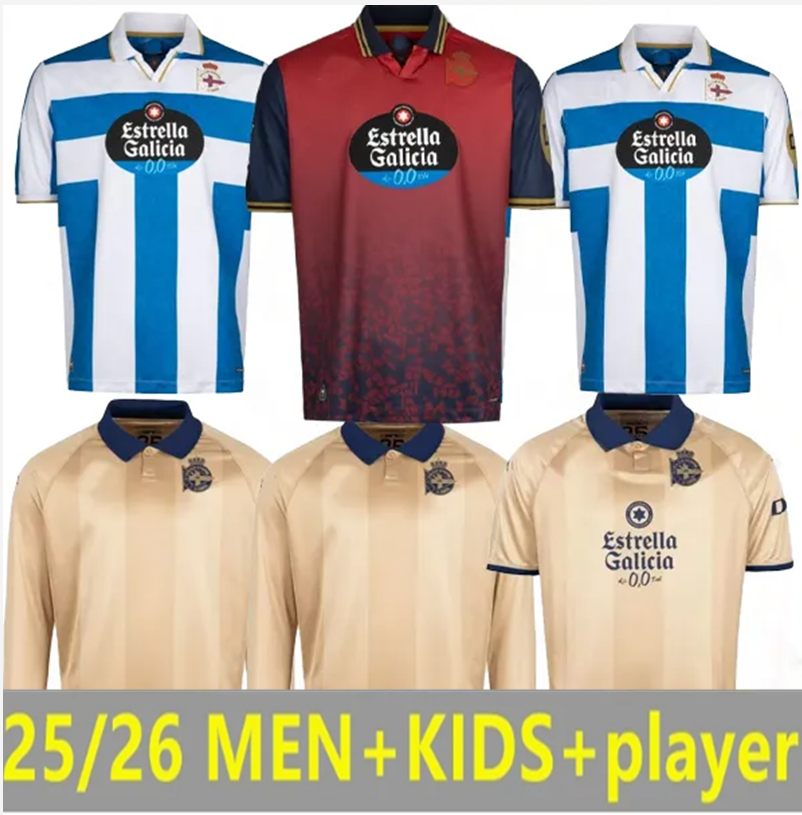 NEW S-4XL2025 2026 Deportivo de La Coruna Soccer Jerseys LUCAS BOULDINI YEREMAY SORIANO PETXA BARBERO DAVO GAUTO XIMO home away 3rd 25 26 football