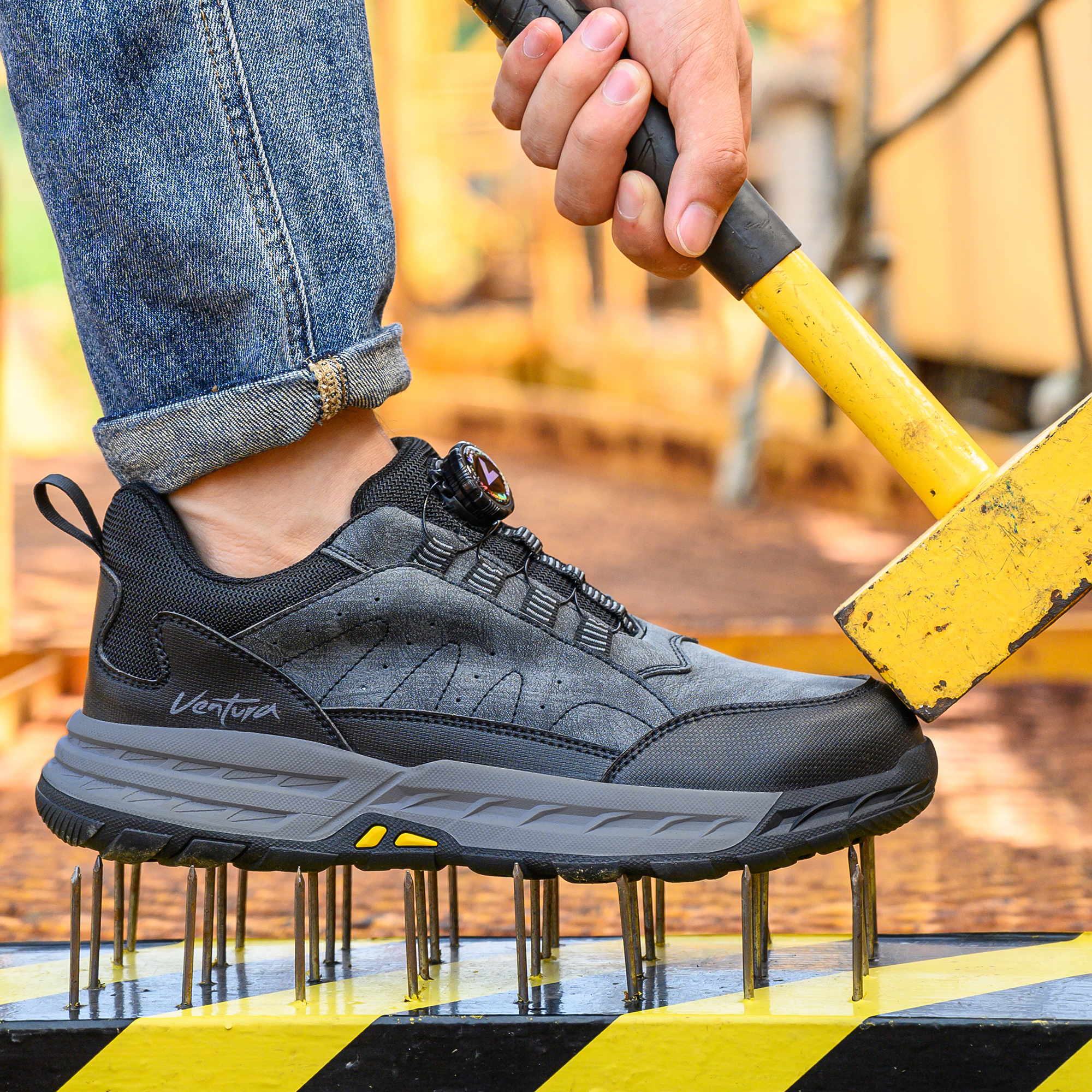 High quality unisex indestructible shoes, steel toe work safety shoes for men and women, puncture proof boots, non-slip sneakers