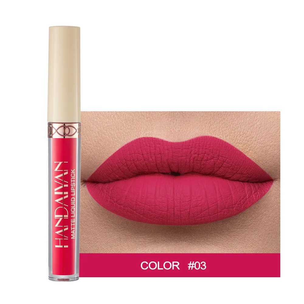 Handaiyan 12 Colors Matte Dark Purple Lip Gloss Longlasting Red Nude Nude Liquid Lipsticks Non-stick Cup Lip Tint Makeup PigmentXJ250724