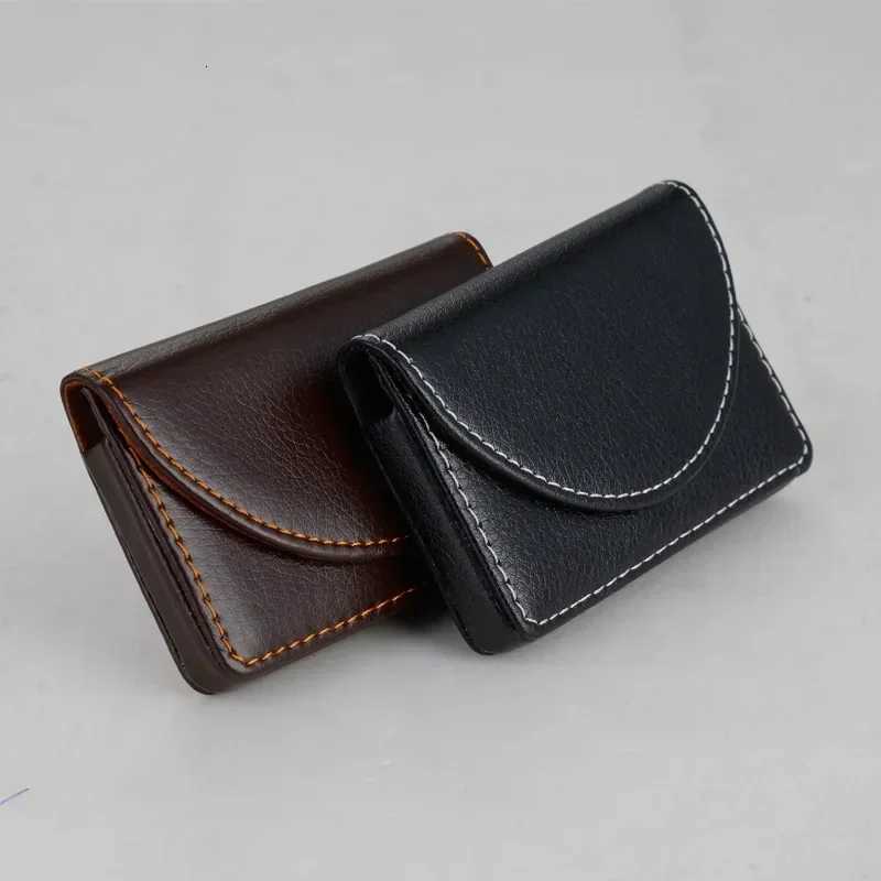 PU Holder Wallet ID Business Bank Card Case Men Women FAshoin Brown Black Coin Wallet Small Black Purse Z250725