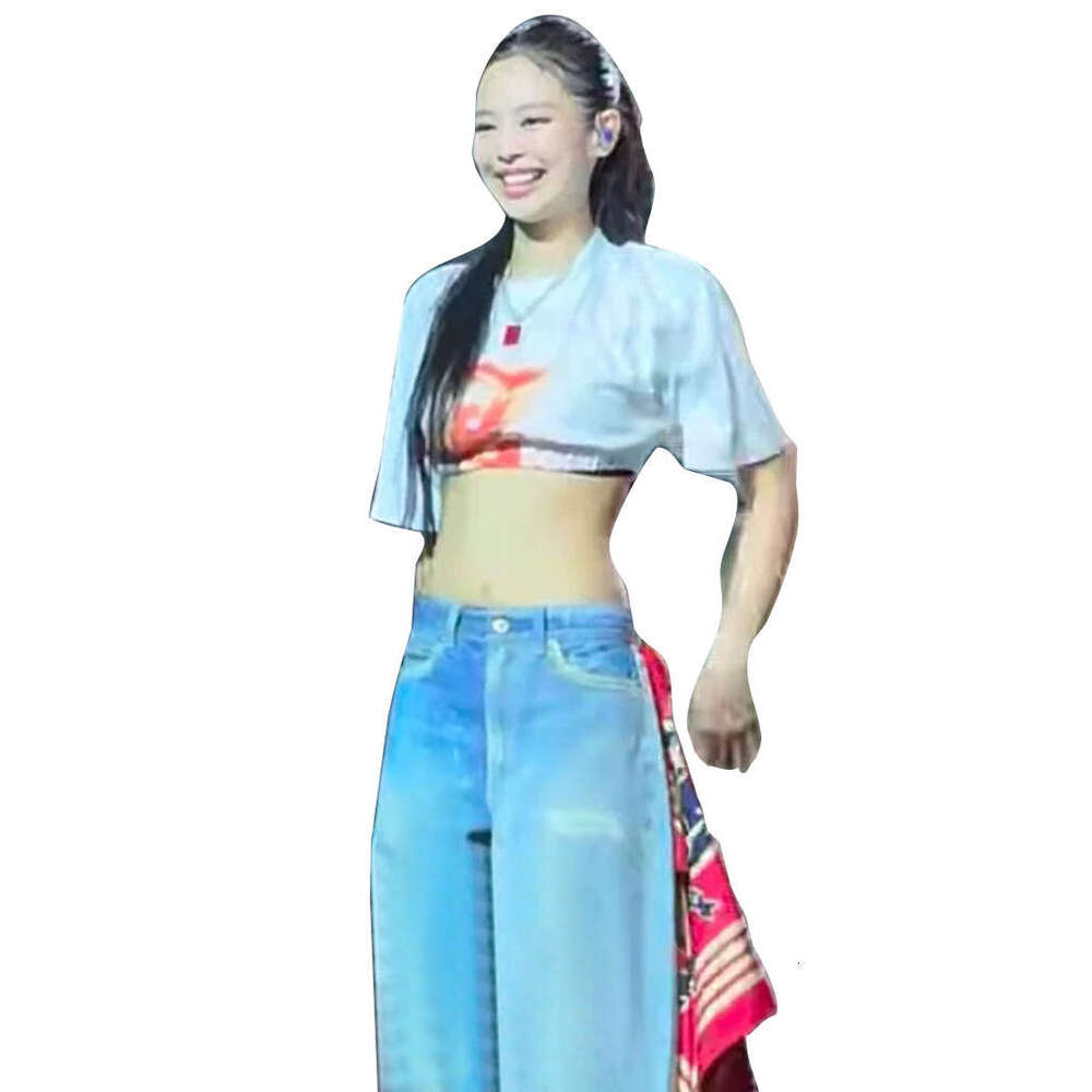 2025 Women's Summer New Street Fashion Jennie Style Short Sleeve Crop Top T-Shirt 9a9