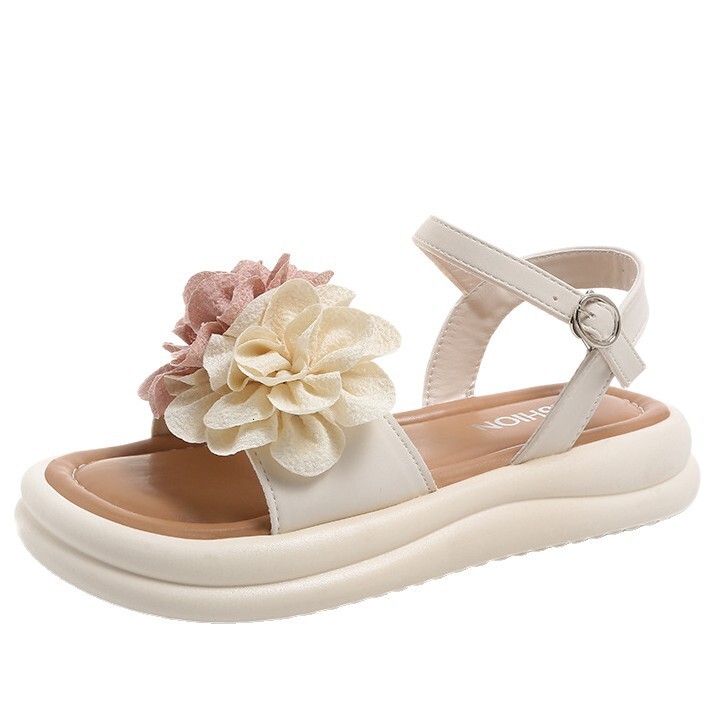 Ddmysports Platform Flower For Women Summer New Outdoor Dress Fairy Style Casual Beach Sandals Outdoor Shoes