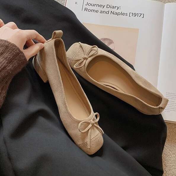 Designer Single with Bowknot 2025 Autumn New Leopard Print Low Work Comfortable Chunky Heel Soft Sole Women's Shoes