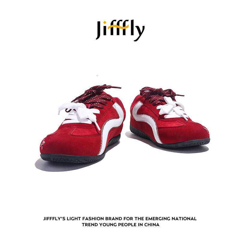 Jifffly Red Dexun for Women Apple Thin Sole Racing Shoes 2025 Summer New Versatile Casual