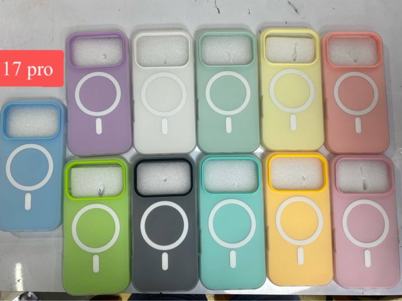 16E Magnet Wireless Charging 2in1 Cases For Iphone 17 Air 16 Pro Max 15 Plus 14 13 12 11 Colorful Candy Hard PC Soft TPU 2in1 Hybrid Layer Magnetic Fr