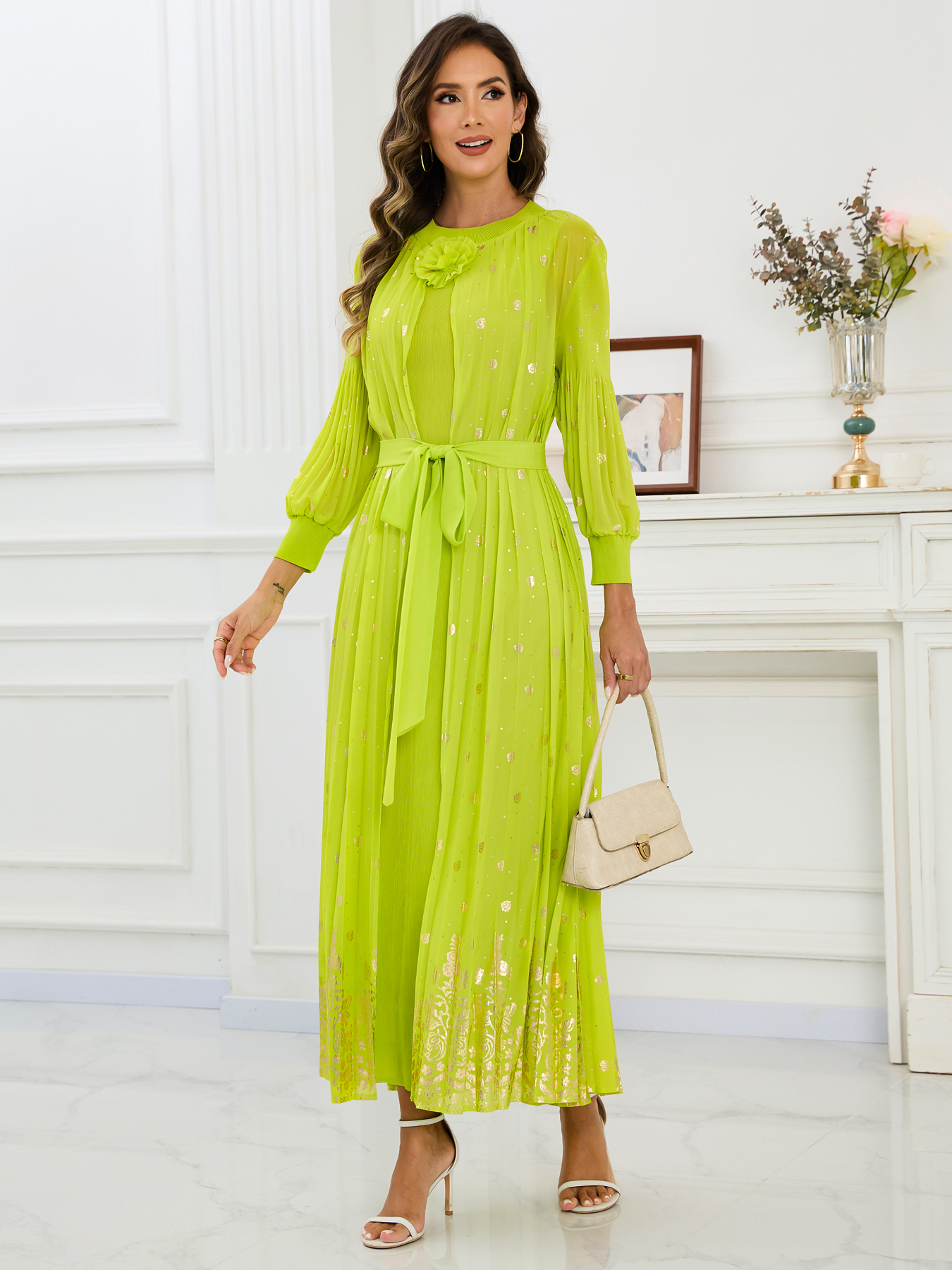 Women's Dresses Elegant Womens Evening Gown - Soft Satin Fabric with neck Design NZ002