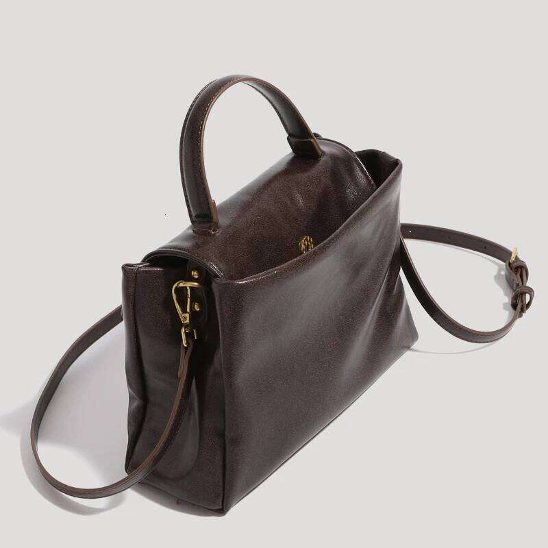 Women's Bags Designer Vintae Messener Bas For Women Desiner Handbas And Purses New In PU Oil Wax Leather Lock Top Handle Shoulder