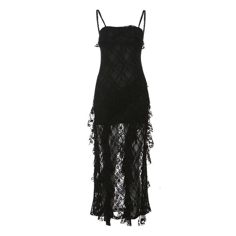 2024 Autumn Winter New Women's Solid Color Slim High Waist Fashion Strap Sleeveless Backless Dress 49a