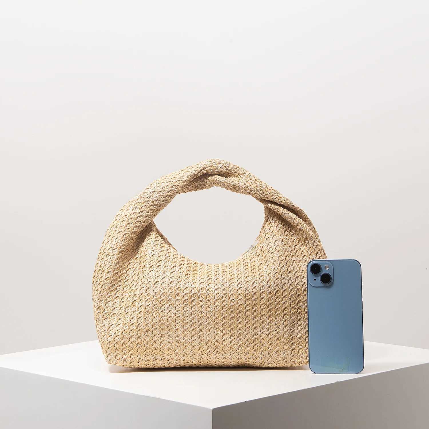 100% Pleated Str Bag Boho Beach Bags For Women Premium Style Tote Bags For Ladies Holiday Outfits Travel Must Haves Y250725