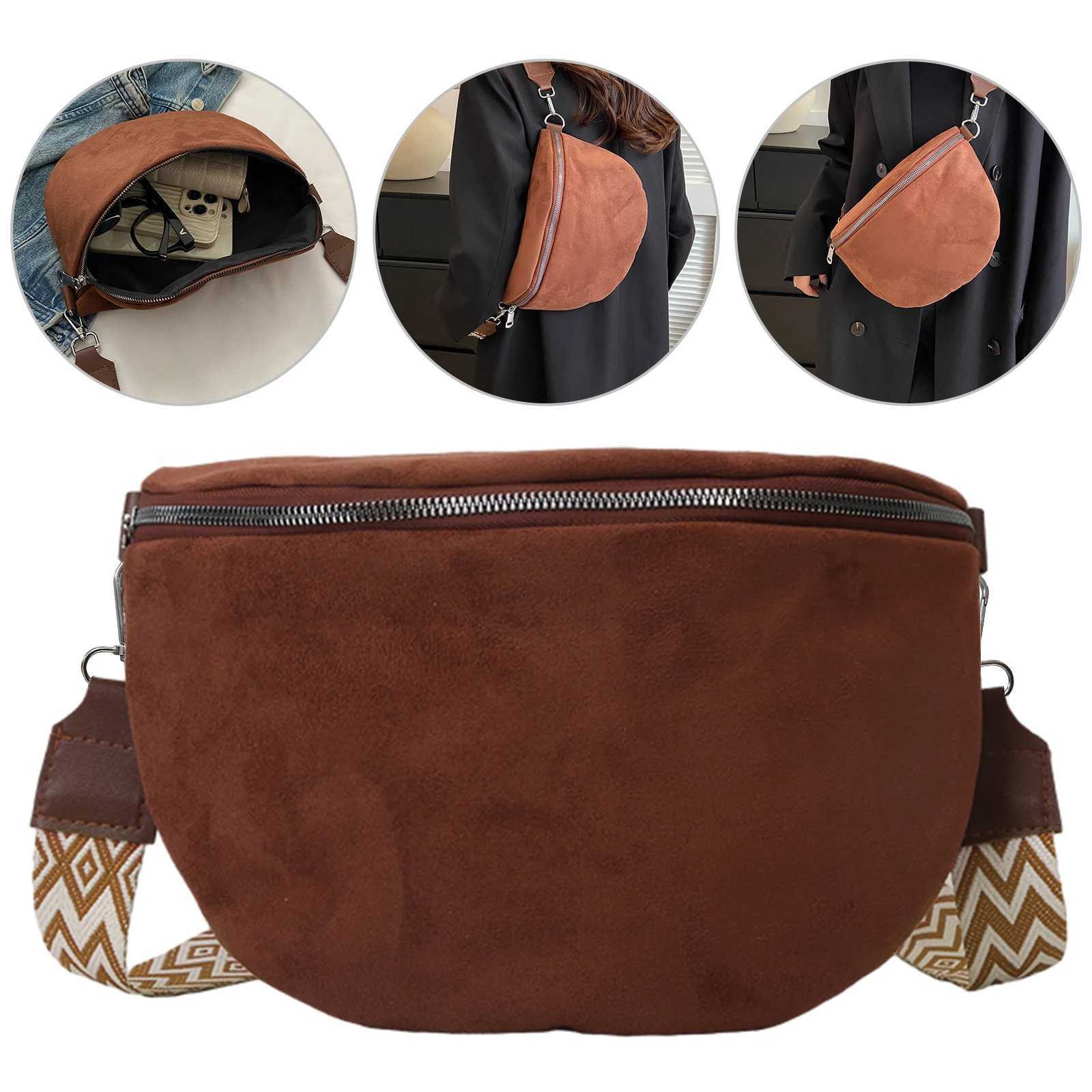 2020 Coin Purse PU Leather Shoulder Bag Solid Color Waist Bag Adjustable Wide Strap for Travel Shopping Y250724