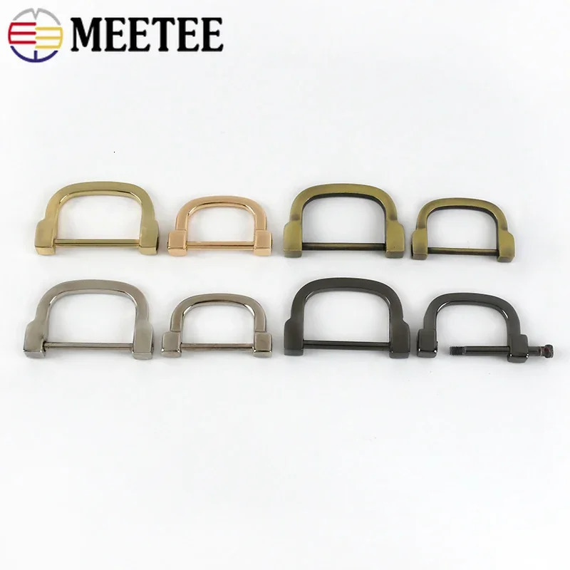 5/10Pcs 25/30mm Metal D Ring Buckles Detachable Screw Clasp Bag Buckle Handbag Strap Hooks DIY Handles Hanger Clips Accessories 250723