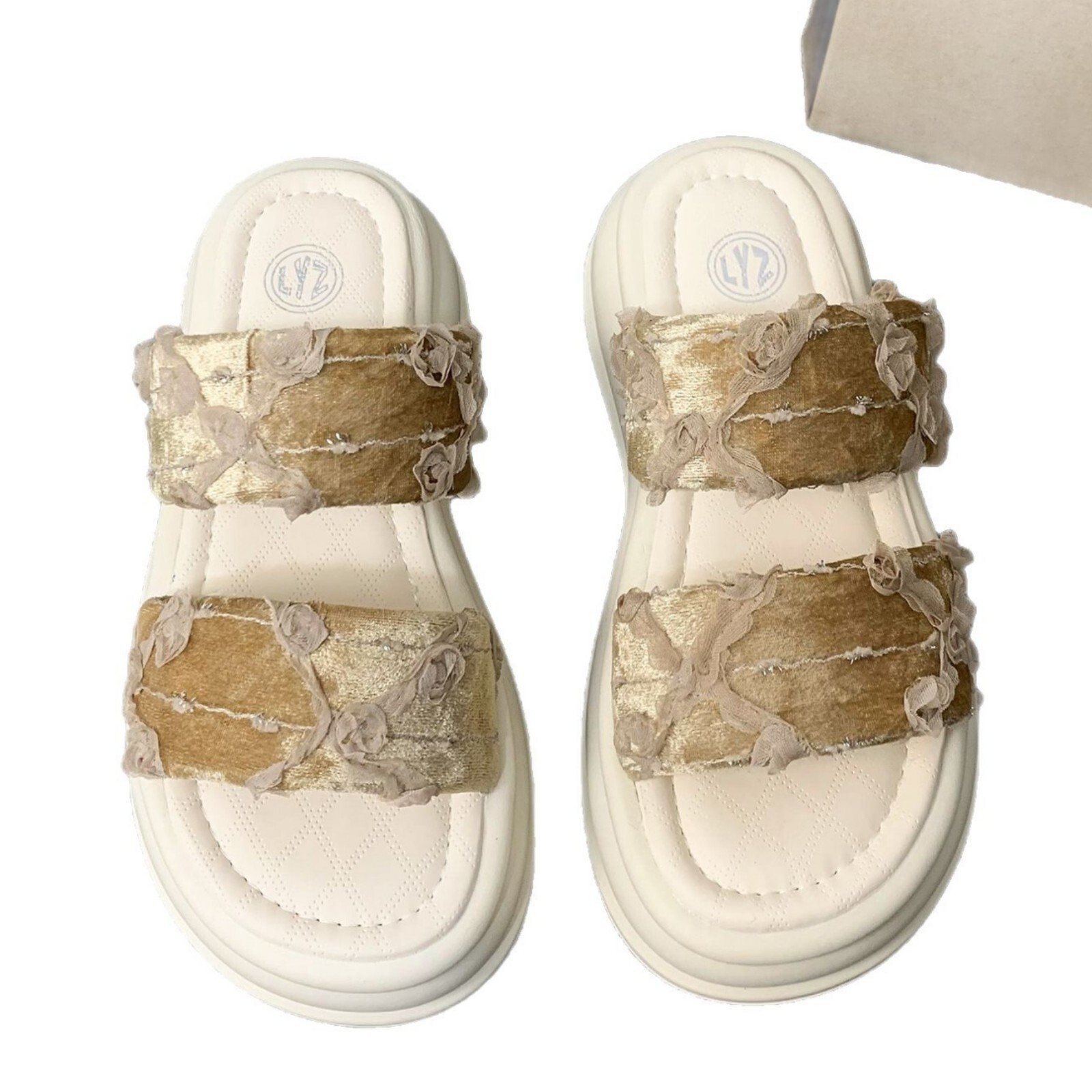 Ddmysports Stunning Fairy Style For Women Summer Outdoor New Thick Sole Height Increasing Non Slip Dress Sandals Beach Slippers Outdoor Shoes